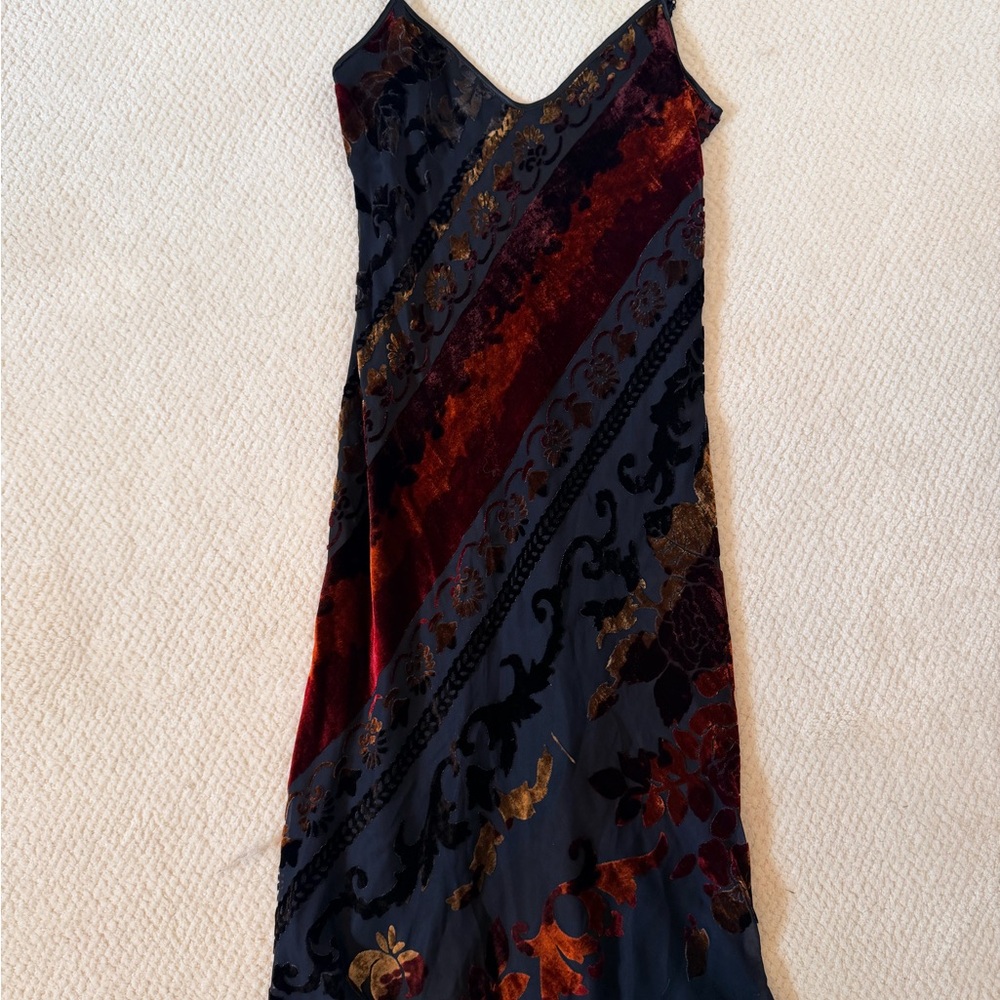 RARE Y2K Betsey Johnson ULTRA silk velvet Mini Dress - Picture 2 of 5